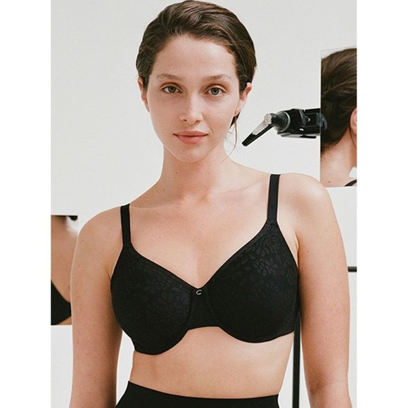 🆕CHANTELLE Comfort Chic Back Shaping Minimizer Underwire Bra Black 40DDD #18J2 - Picture 1 of 9